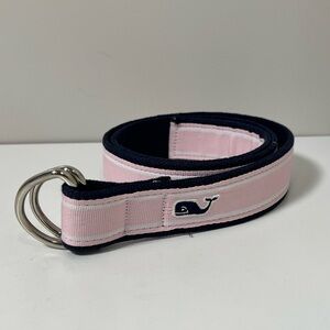 Vineyard Vines Shel & Ian Medium Ribbon Canvas Belt Preppy Classic Frat Summer